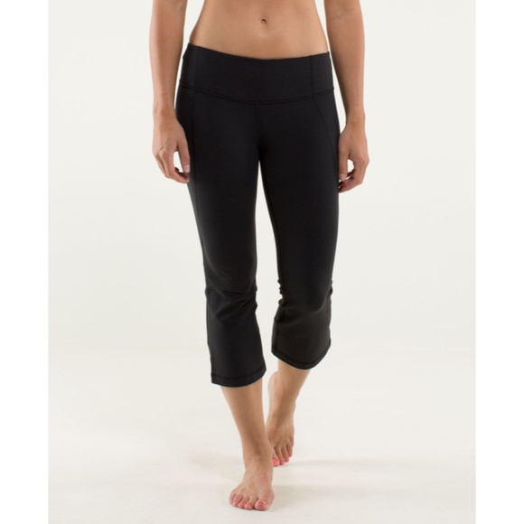 Lululemon Gather & Crow Crop Split Hem Legging Black 2 - Picture 7 of 16